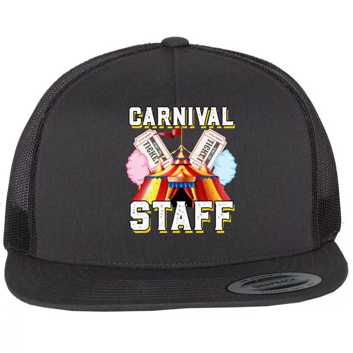 Carnival Staff Circus Event Security Ringmaster Lover Cute Flat Bill Trucker Hat