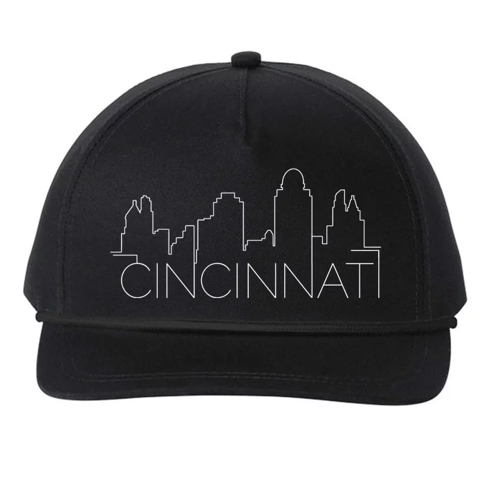 Cincinnati Skyline City View Snapback Five-Panel Rope Hat