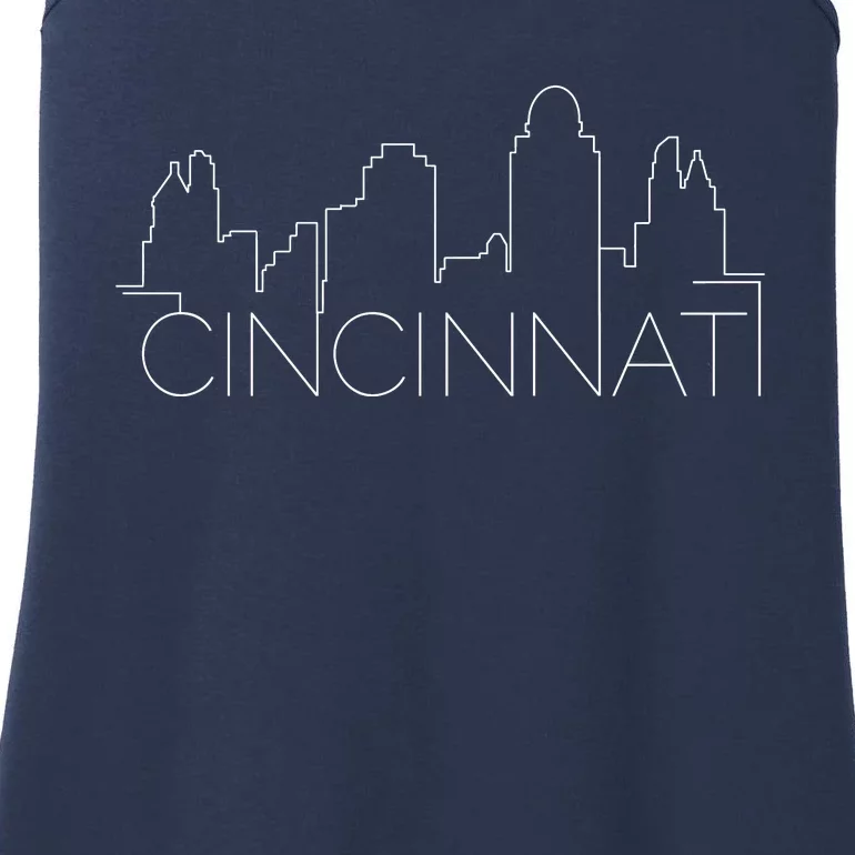 Cincinnati Skyline City View Ladies Essential Tank