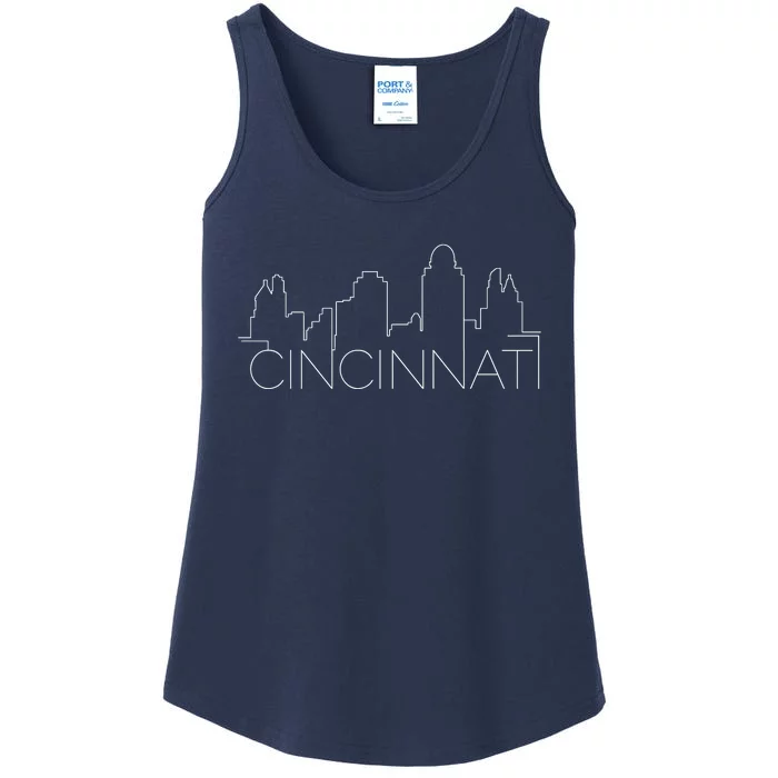 Cincinnati Skyline City View Ladies Essential Tank