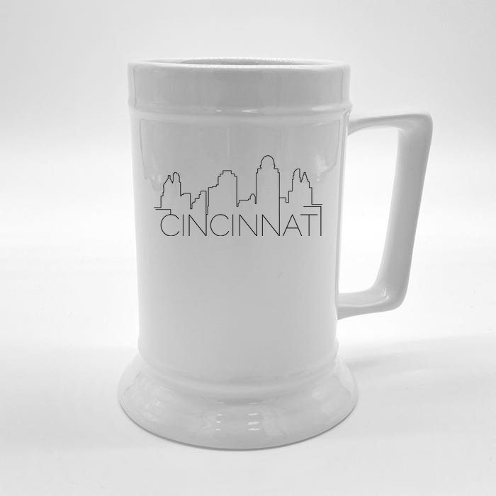 Cincinnati Skyline City View Front & Back Beer Stein