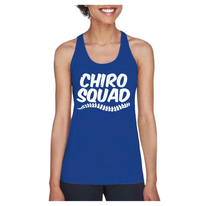 Chiro Squad Chiropractic Funny Chiropractor Novelty Humor Cool Gift Women's Racerback Tank