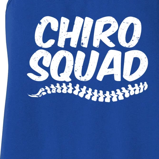 Chiro Squad Chiropractic Funny Chiropractor Novelty Humor Cool Gift Women's Racerback Tank