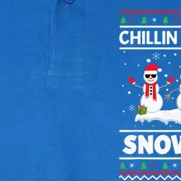 Christmas Snow Chillin With My Celebrating Snowmies Funny Gift Softstyle Adult Sport Polo