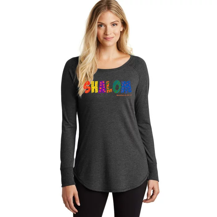 Colorful Shalom Women's Perfect Tri Tunic Long Sleeve Shirt