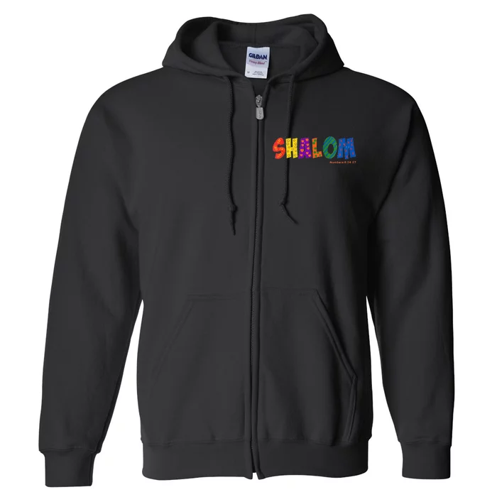 Colorful Shalom Full Zip Hoodie