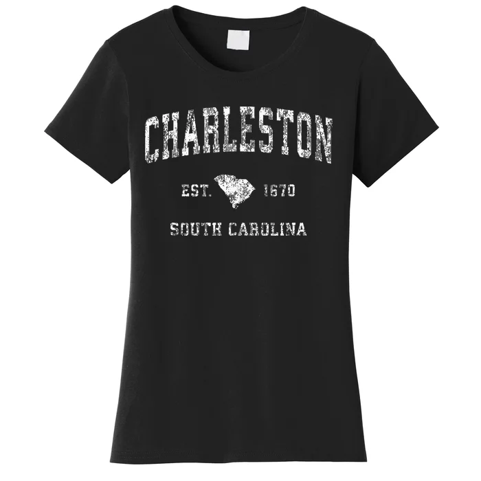 Charleston South Carolina Sc Vintage Athletic Sports Design Women's T-Shirt