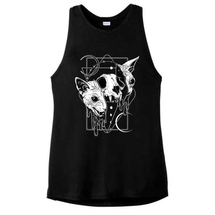 Cosmic Sphynx Ladies Tri-Blend Wicking Tank