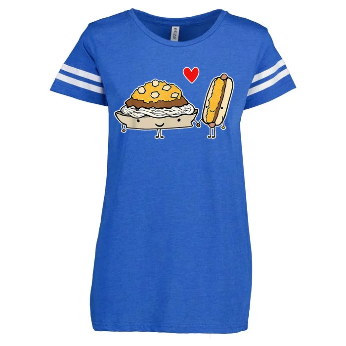 Cincinnati Style Chili 3 Way And Cheese Coney Enza Ladies Jersey Football T-Shirt