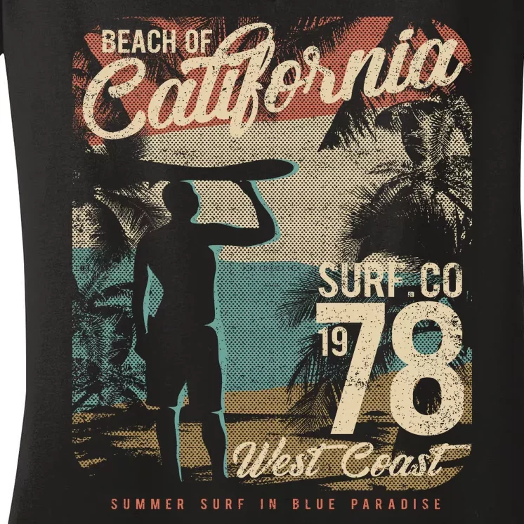 California Surf Women's V-Neck T-Shirt