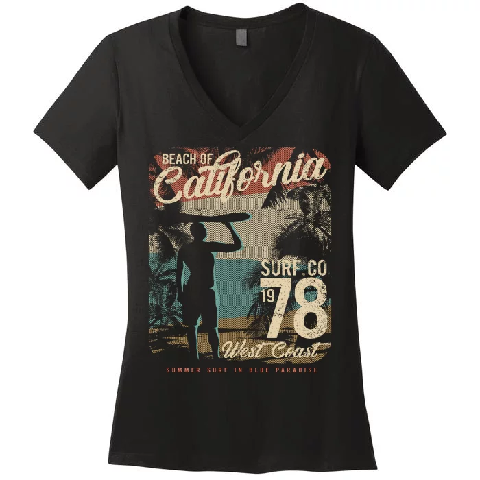 California Surf Women's V-Neck T-Shirt