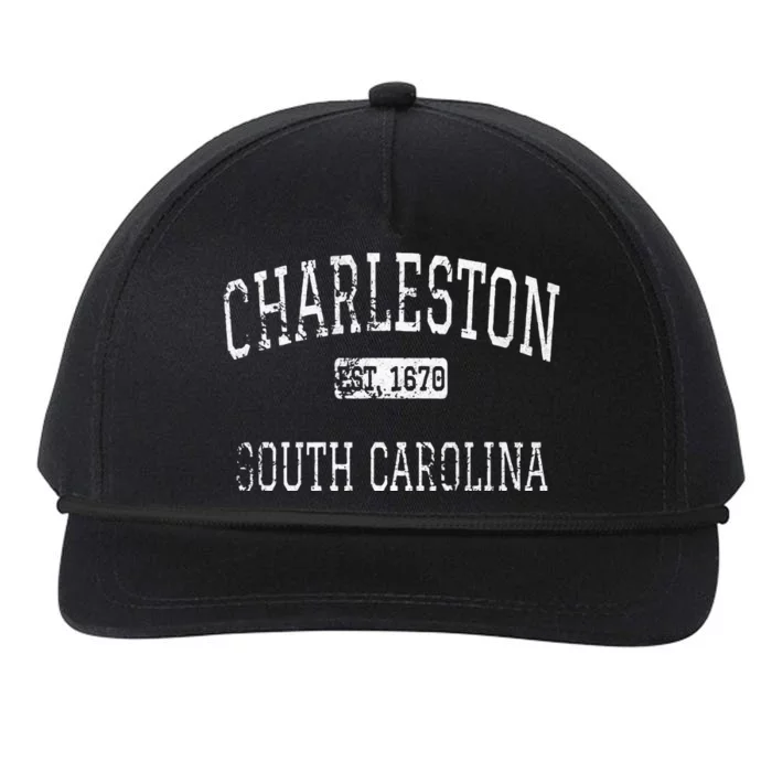 Charleston South Carolina SC Vintage Snapback Five-Panel Rope Hat