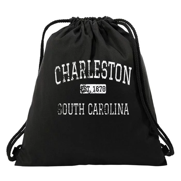 Charleston South Carolina SC Vintage Drawstring Bag