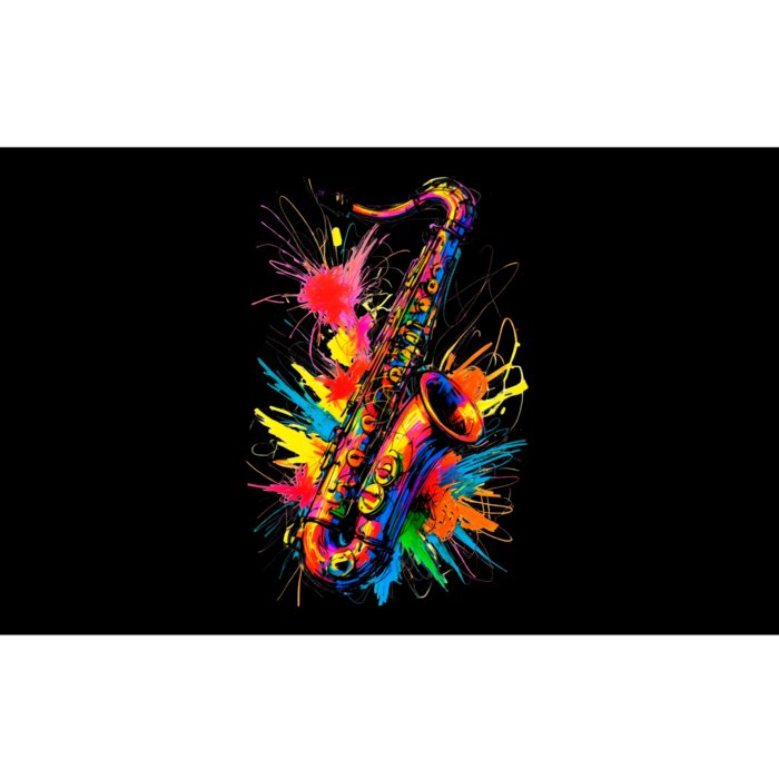 Colorful Saxophone Bumper Sticker