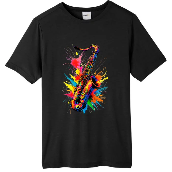 Colorful Saxophone ChromaSoft Performance T-Shirt