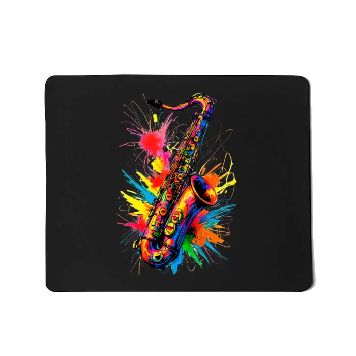 Colorful Saxophone Mousepad