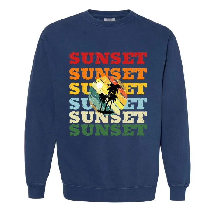 Cool Summer Casual Graphic Tee Retro Summer Garment-Dyed Sweatshirt