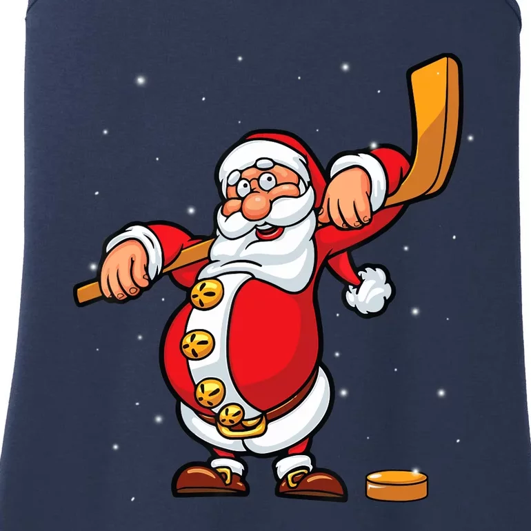 Christmas Santa Claus Ice Hockey Gifts Boys Teens Ladies Essential Tank