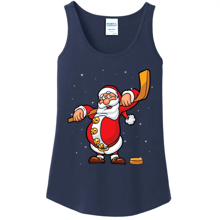 Christmas Santa Claus Ice Hockey Gifts Boys Teens Ladies Essential Tank