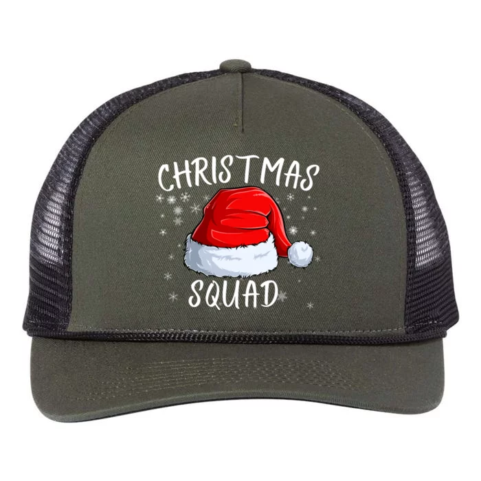 Christmas Squad Christmas Pajama Party Family Group Matching Retro Rope Trucker Hat Cap