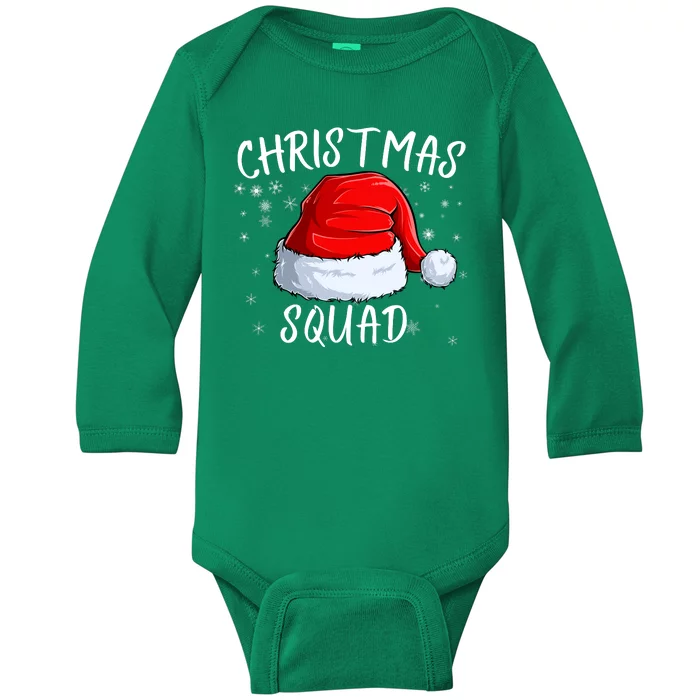 Christmas Squad Christmas Pajama Party Family Group Matching Baby Long Sleeve Bodysuit