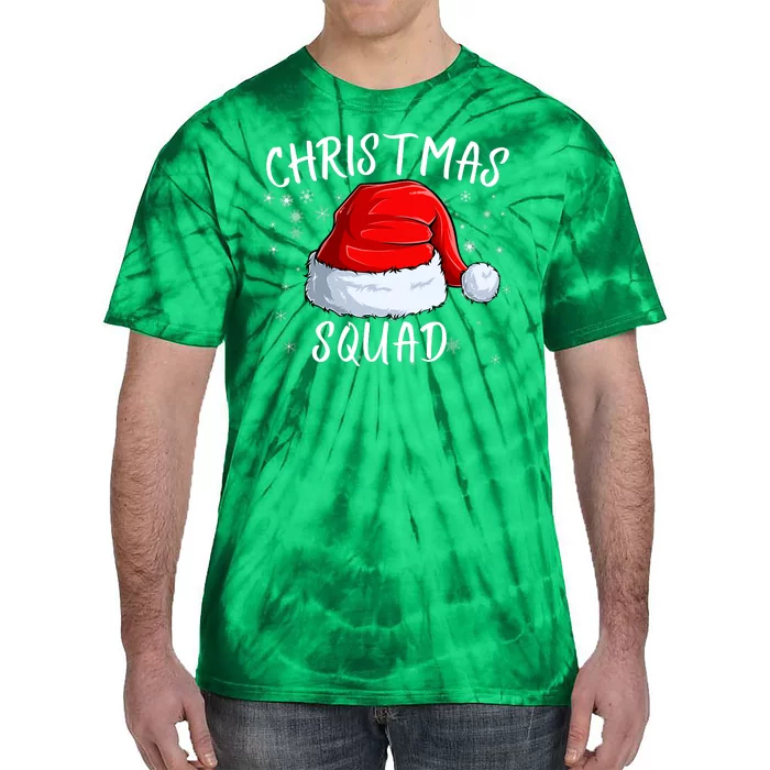 Christmas Squad Christmas Pajama Party Family Group Matching Tie-Dye T-Shirt