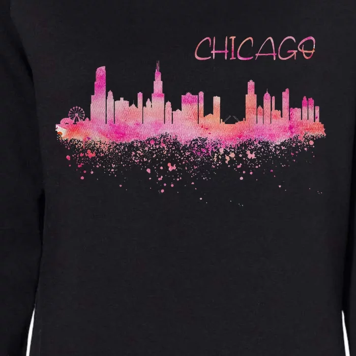 Chicago Skyline Womens California Wash Sweatshirt