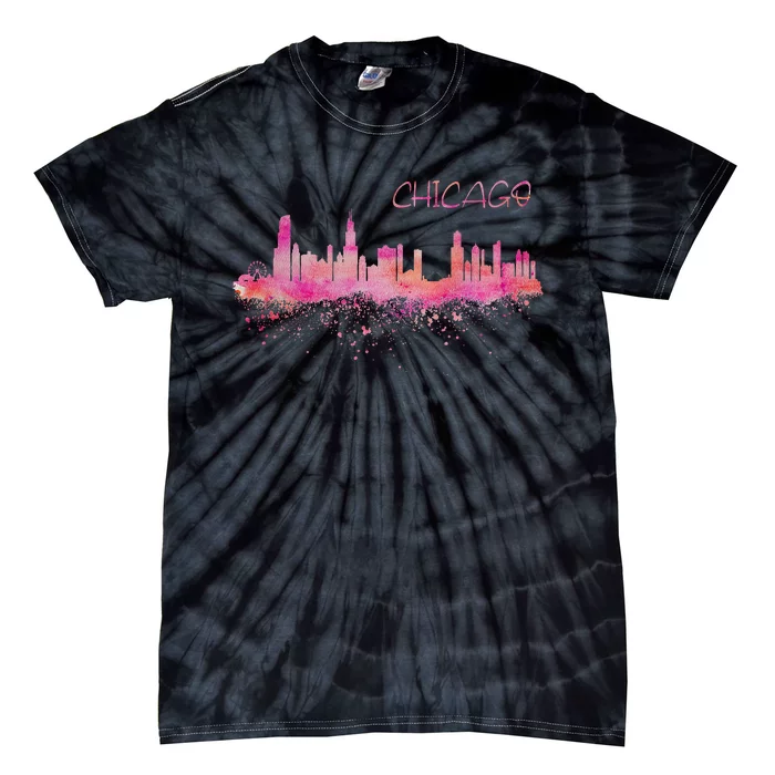 Chicago Skyline Tie-Dye T-Shirt