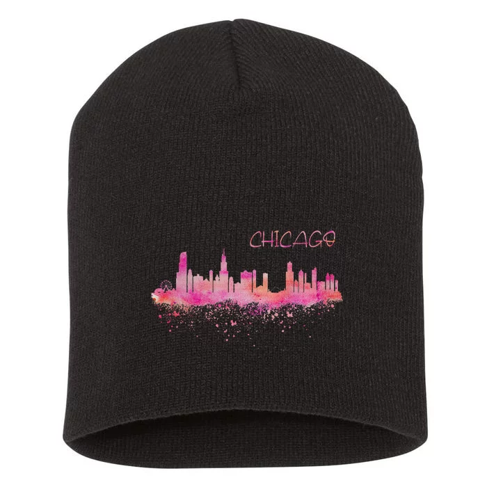 Chicago Skyline Short Acrylic Beanie