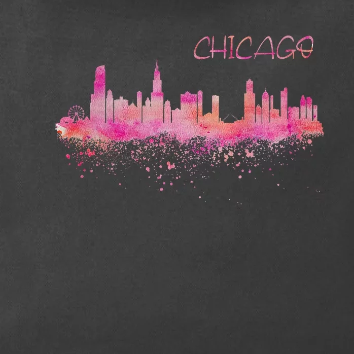 Chicago Skyline Zip Tote Bag