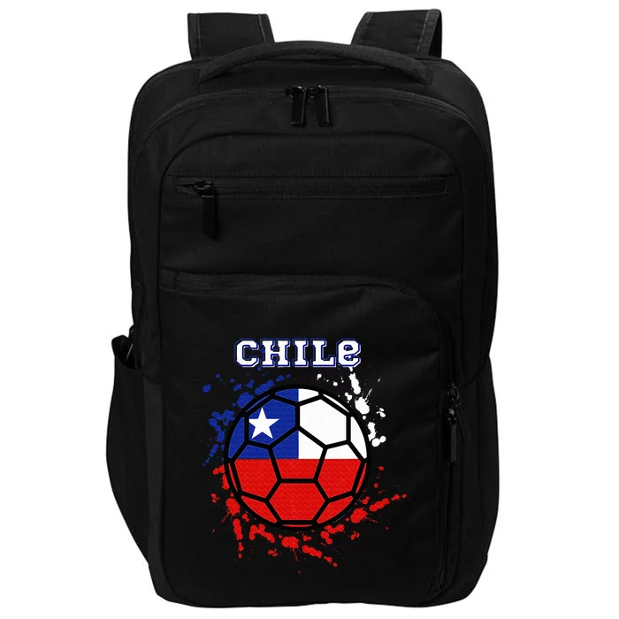 Chile Soccer Chilean Flag Futbol Fan Jersey Impact Tech Backpack