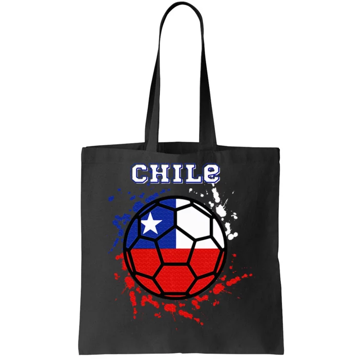 Chile Soccer Chilean Flag Futbol Fan Jersey Tote Bag