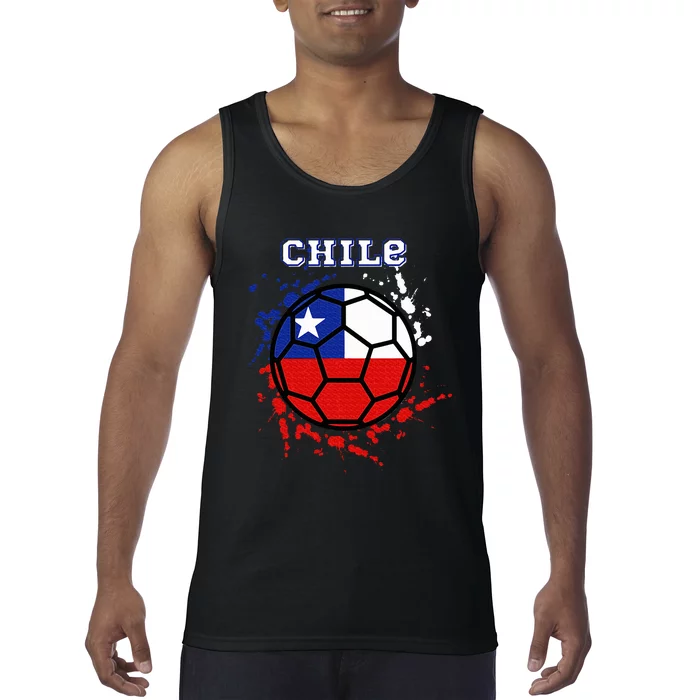 Chile Soccer Chilean Flag Futbol Fan Jersey Tank Top