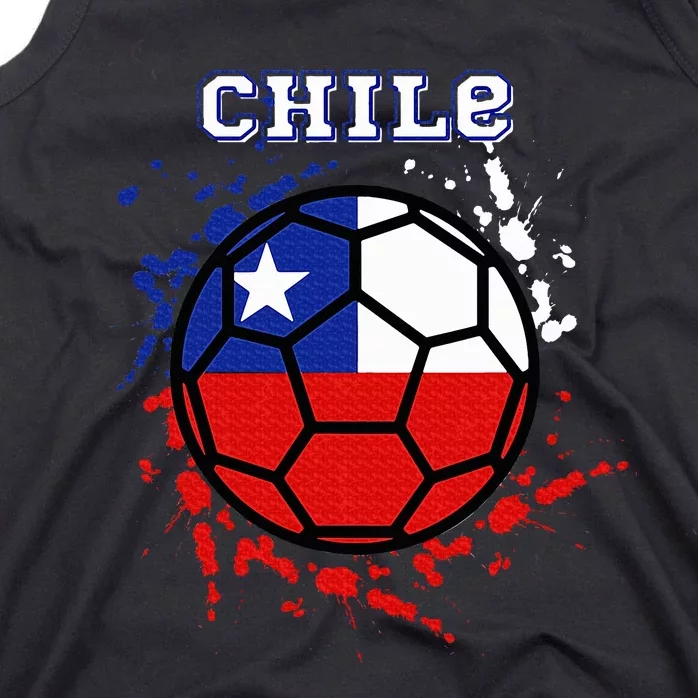 Chile Soccer Chilean Flag Futbol Fan Jersey Tank Top