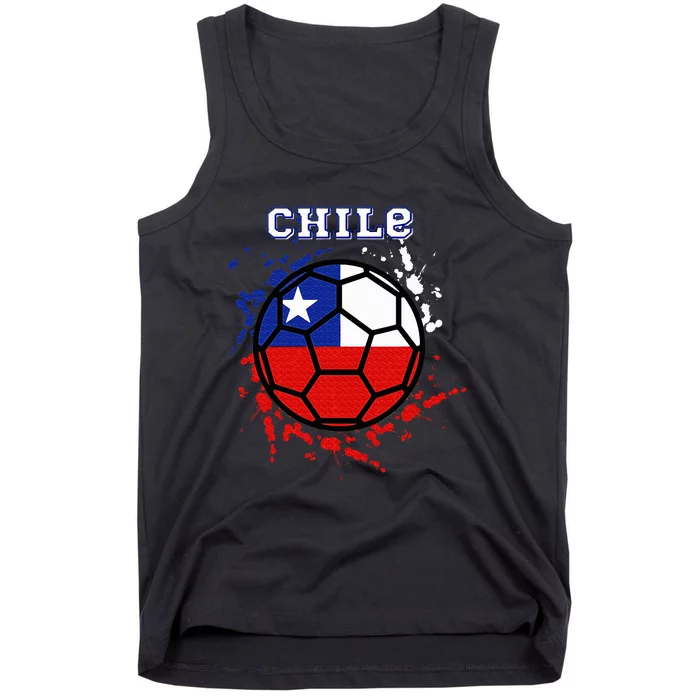 Chile Soccer Chilean Flag Futbol Fan Jersey Tank Top