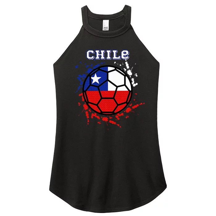 Chile Soccer Chilean Flag Futbol Fan Jersey Women’s Perfect Tri Rocker Tank