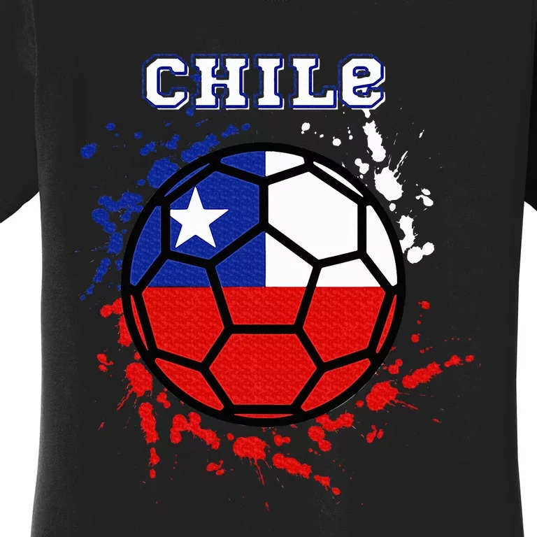 Chile Soccer Chilean Flag Futbol Fan Jersey Women's T-Shirt