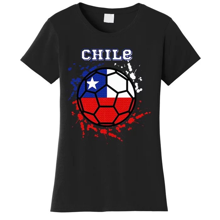 Chile Soccer Chilean Flag Futbol Fan Jersey Women's T-Shirt