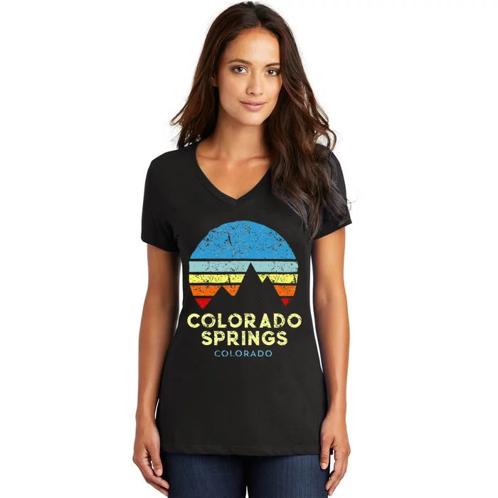 Colorado Springs Colorado Women's V-Neck T-Shirt