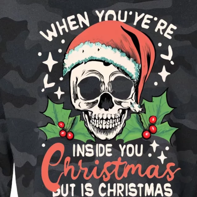 Christmas Skull Cropped Pullover Crew