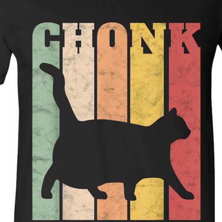 Chonk Scale Cat Meme Chonky Chonk Memes V-Neck T-Shirt