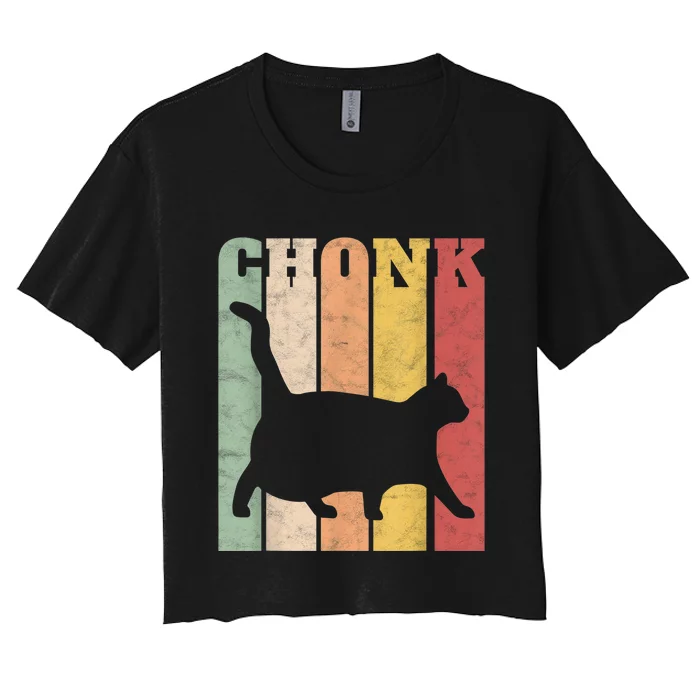 Chonk Scale Cat Meme Chonky Chonk Memes Women's Crop Top Tee