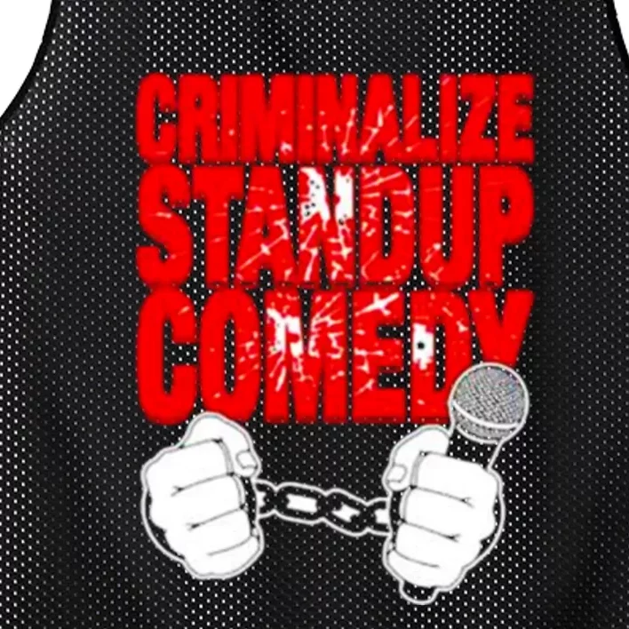 Criminalize Standup Comedy Funny Mesh Reversible Basketball Jersey Tank