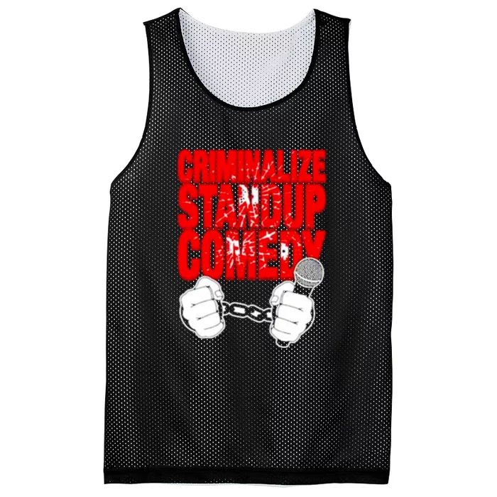 Criminalize Standup Comedy Funny Mesh Reversible Basketball Jersey Tank