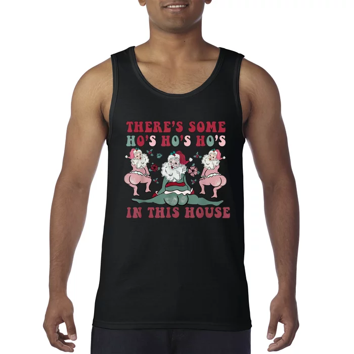 Christmas Santa Claus Hos In This House Gag Gift Christmas Tank Top