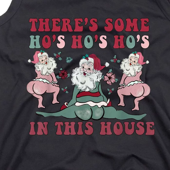 Christmas Santa Claus Hos In This House Gag Gift Christmas Tank Top