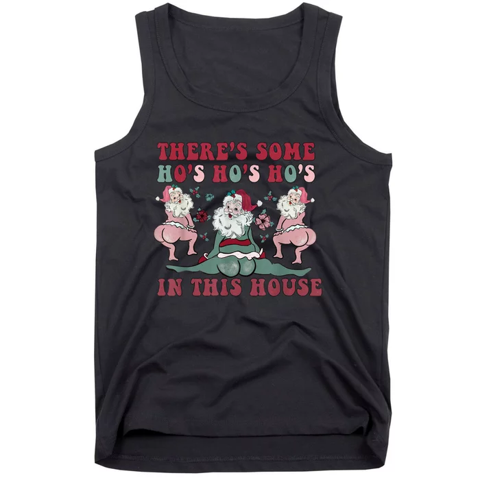 Christmas Santa Claus Hos In This House Gag Gift Christmas Tank Top