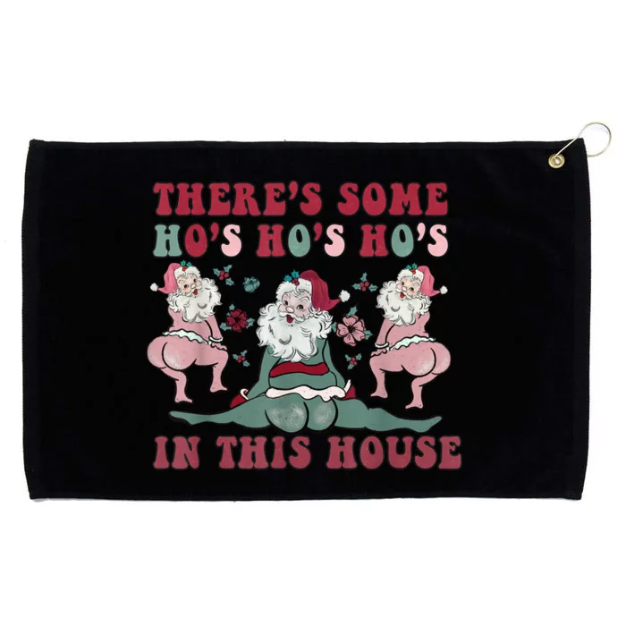 Christmas Santa Claus Hos In This House Gag Gift Christmas Grommeted Golf Towel