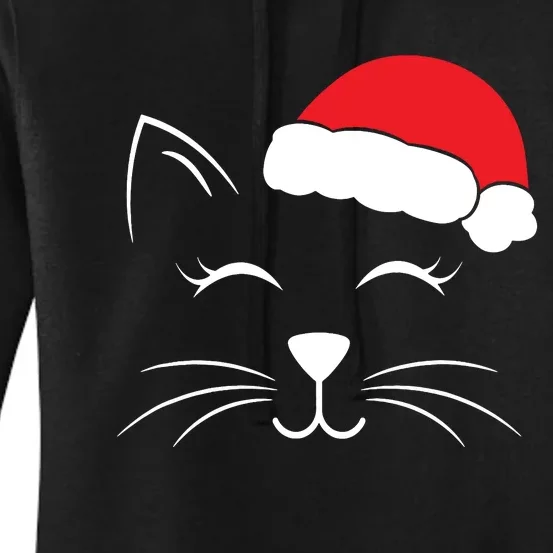 Cute Santa Cat Lover Christmas Women's Pullover Hoodie