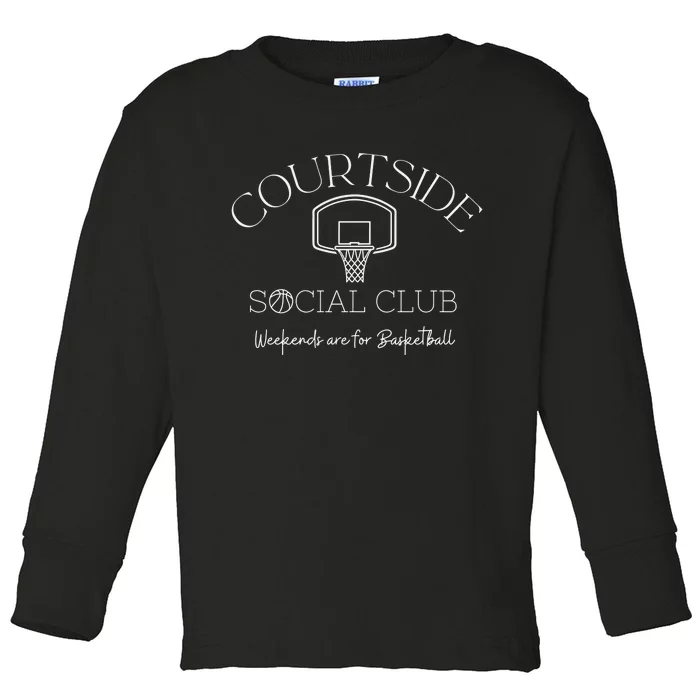 Courtside Social Club Basketball Mom Toddler Long Sleeve Shirt